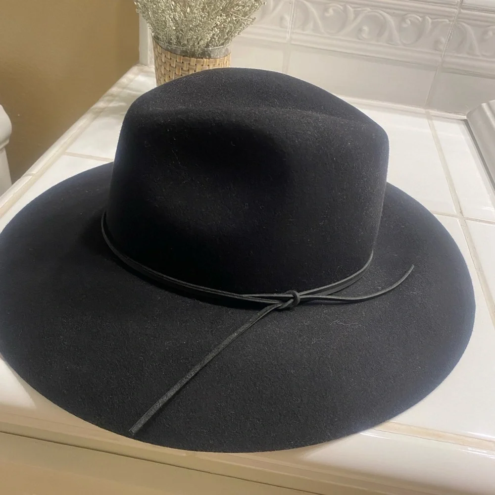 Nordstrom Women’s Fedora Black Wool Hat New by Phenix